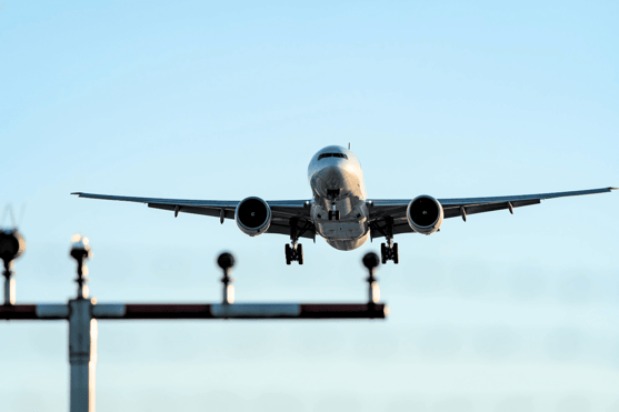 Airplace taking off from airport