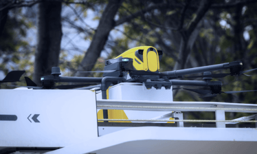 Delivery drone ready for transport
