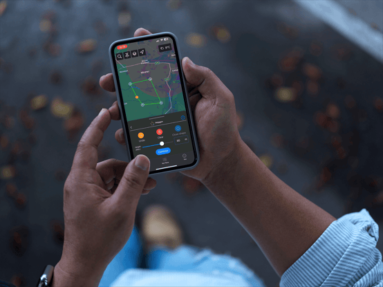 Drone assist flight planning on iOS outside