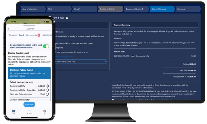 Flight plan approval examlple in Drone Assist and Operator Portal