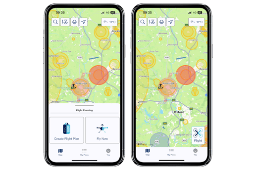 Flight planning light mode Drone Assist ios