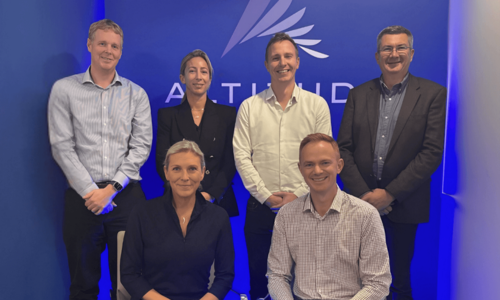 Group advisory board photo in office