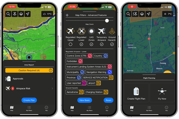 Key features GoDrone creating flight plan