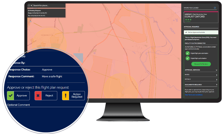 creating and approving flight plan at utm ready oxford airport