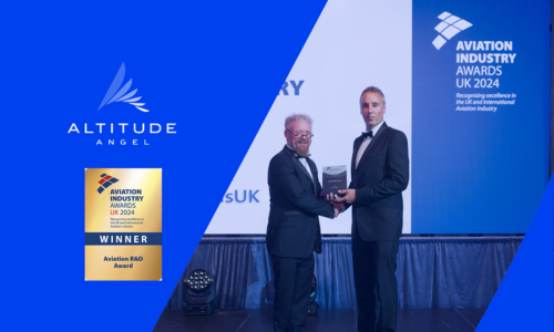 Press graphic of Altitude Angel winning industry award