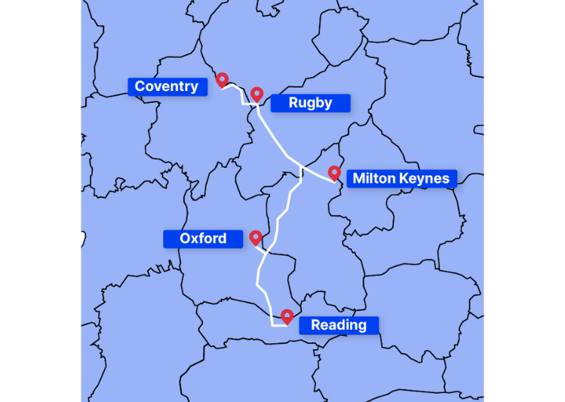 Map of proposed route for project Skyway
