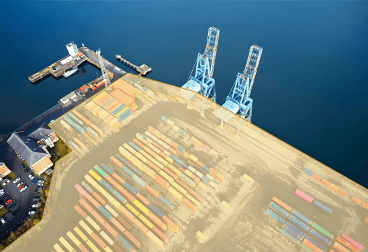 Sea port with UTM zone