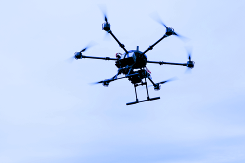 UAV flying in the sky