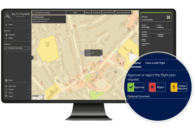 drone flight management prism
