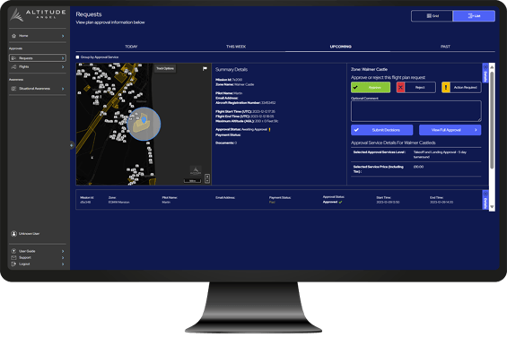 list view of approval request in operations manager