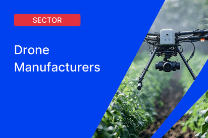 Drone Manufacturers sector website title graphic