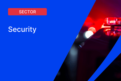 Security sector website title graphic